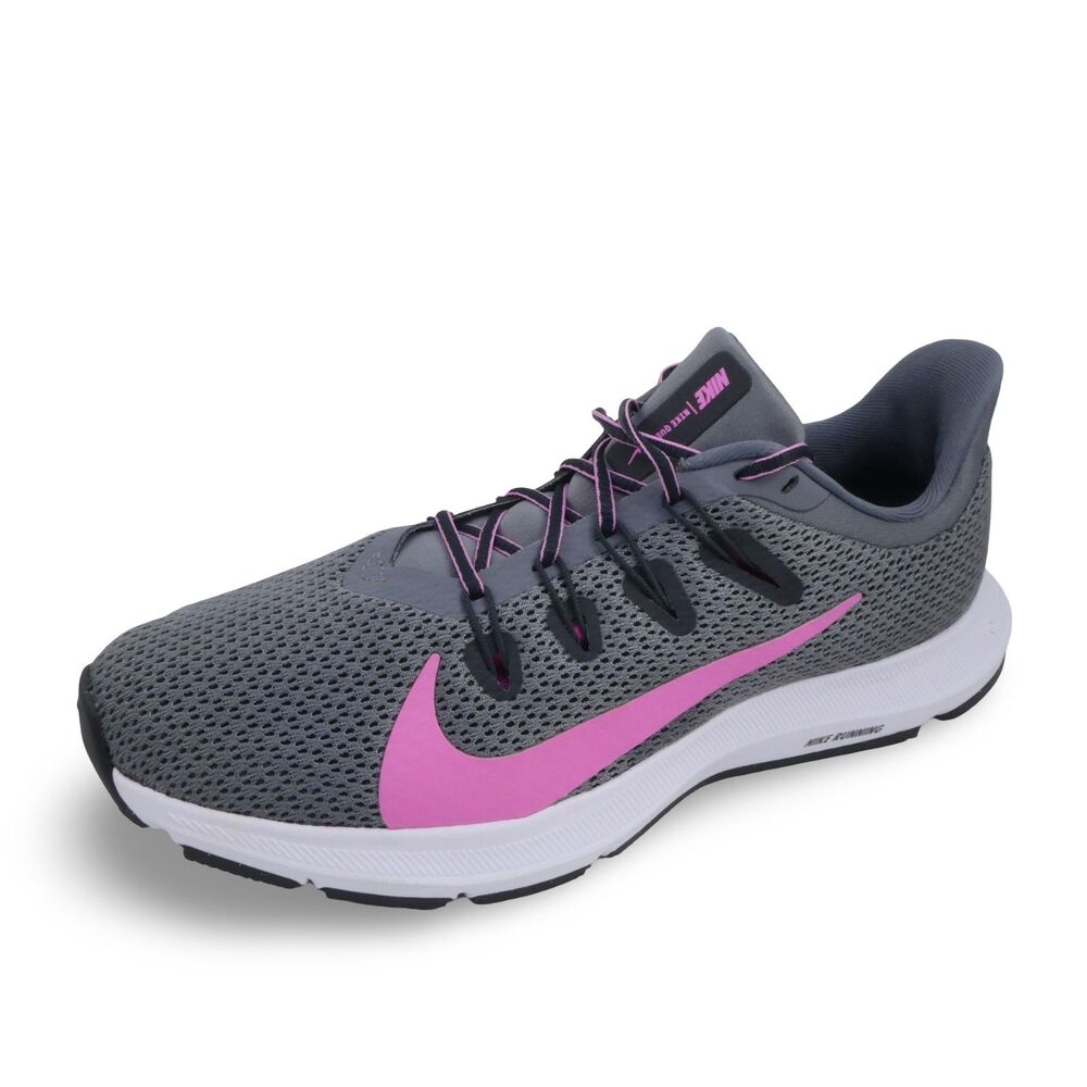 Nike Women's 7.5 Quest 2 Shoes Gray Pink Mesh Lace up Running Sneaker CI3803-002